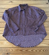 Elizabeth &amp; James Women’s Patterned Button up Silk Shirt size XS Blue Y2 - £8.99 GBP