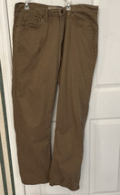 Wrangler Relaxed Straight Brown Cotton 5 Pocket Pants Khaki Brown Mens Sz 34X 32 - £13.82 GBP