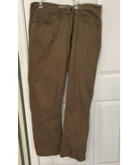 Wrangler Relaxed Straight Brown Cotton 5 Pocket Pants Khaki Brown Mens S... - $17.58