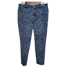 Chico’s 1.5 (10) Women’s Ankle Blue Floral Print Denim Jeans  - £19.82 GBP