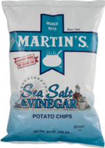 Martin's Sea Salt & Vinegar Potato Chips - 9.5 Oz. (4 Bags) - £25.15 GBP