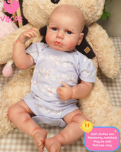 VACOS Lifelike Reborn Baby Girl Doll Handmade Soft Vinyl and Hug Cloth Body Baby - £44.67 GBP