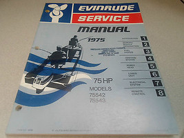 1975 Evinrude Service Shop Repair Manual 75 HP 75542 75543 OEM Boat 5096 OEM - £47.84 GBP