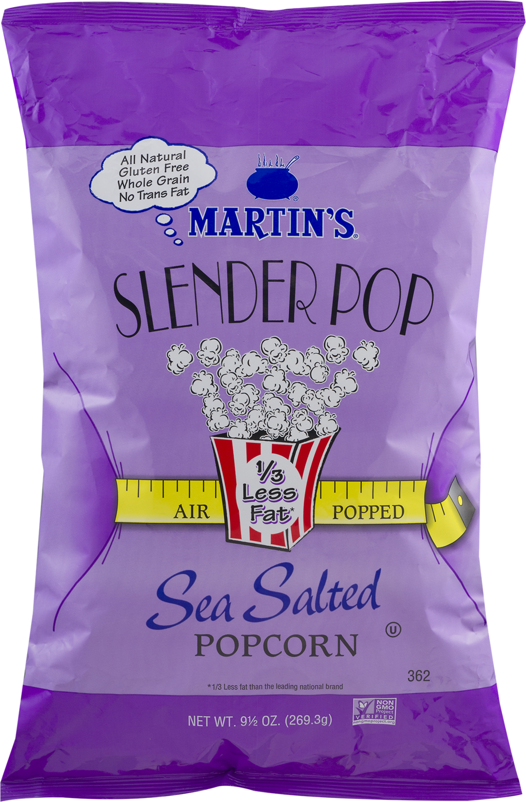 Martin's Slender Pop Sea Salted Popcorn - 9.5 Oz. (4 Bags) - $27.99