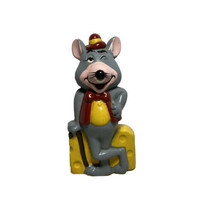 1985 Chuck-E-Cheese Pizza Winking Mouse Coin Penny Piggy Bank Figurine 6.5&quot; - £23.65 GBP
