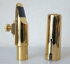 Gold Plated Alto Saxophone Metal Mouthpiece, #6 - £54.75 GBP