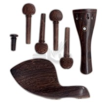 SKY Brand New 4/4 Full Size Rosewood Violin Parts Set Double Pearl Eye 7 Pcs - £23.05 GBP