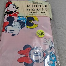 Disney MINNIE MOUSE Classic Tablecloth Pink 52inx70in Best Brands NIP Se... - $12.49