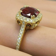 Ruby Gemstone Ring,2.50 Carat Ruby Gemstone,14k Yellow Gold Palleted Ring Woman  - £1,347.02 GBP