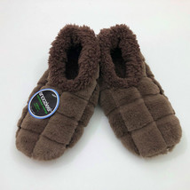 Snoozies Women&#39;s Ok to Be Square Brown Slippers Medium 7/8 - £10.11 GBP