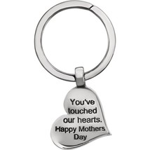 Sterling Silver You&#39;ve Touched My Heart Mom Key Chain - £85.13 GBP