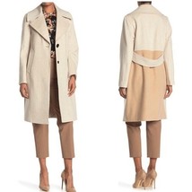 DEREK LAM 10 CROSBY Wool Blend Car Coat, Tan/Oatmeal, Designer Size 4, NWT - $299.00