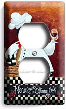 Drunk French Fat Chef Red Wine Outlet Wall Plate Kitchen Dining Room Cafe Decor - £9.47 GBP