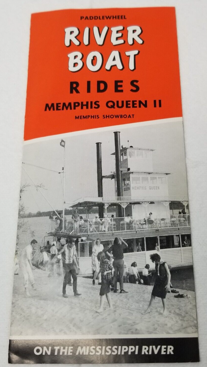 Primary image for Memphis Queen II River Boat Rides Brochure 1959 Capt. Meanly Paddlewheel