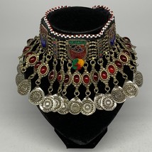330g, 13.5&quot;x4.5&quot;Kuchi Choker Necklace Multi-Color Tribal Gypsy Bohemian,B14090 - £37.92 GBP
