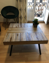 New Industrial Rustic Vintage Wooden Reclaimed Teak Wood Square Coffee Table  - £216.57 GBP