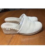 Ugg Palma Ivory Espadrille Wedge Mules Womens 8 SN 1653 Sandals Clogs Sh... - $38.60