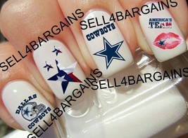 NFL Dallas Cowboys Football Logos 6 Designs Nail Art Decals - £14.93 GBP
