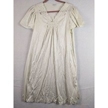 Vintage Vanity Fair Nightgown Size L Cream Satin Lace Trim Made In USA - £19.59 GBP