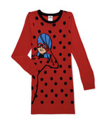 Miraculous Ladybug Red Sweater Dress Girls Soft 6/6x Cat Noir Superhero NWT - £17.44 GBP