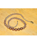 vintage ombre pearl bead beaded necklace - £3.15 GBP