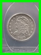 1829 Capped Bust U.S. Half-Dime 5c - Graded Fine F 15 With Details - £134.49 GBP