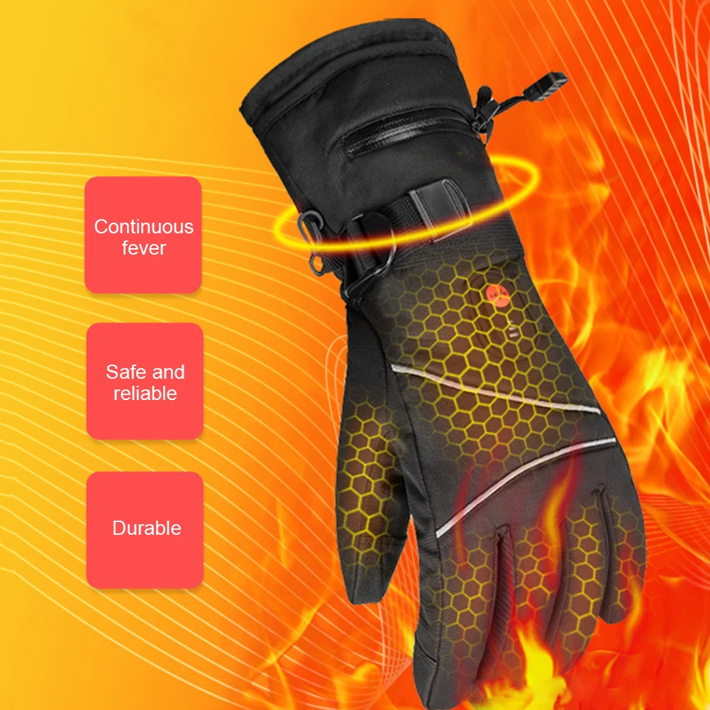 1 Pair Electric Heating Gloves Waterproof Winter Gloves Touchscreen Men Women fo - £226.54 GBP