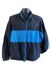 Vintage O&#39;Neill Nylon Jacket Colorblock Black &amp; Turquoise Blue Men’s Lar... - $47.49