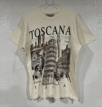 Toscana Italia Vintage T Shirt Mens Size Medium Italy Pisa Siena Firenze - £39.33 GBP