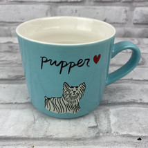 Opalhouse Stoneware Pupper Love Mug Turquoise 16oz Puppy Dog Love Heart - £8.51 GBP