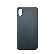 iPhone XS MAX Protective Silicone Low Profile Smooth Black Bumper Flexible Case - £7.76 GBP