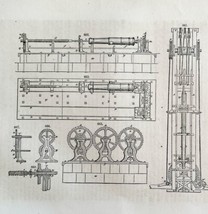 Cannons Machines Woodcut 1852 Victorian Industrial Print Drawing 4 DWS1B - £31.49 GBP