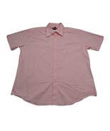 Ben Sherman Shirt Mens 4XL Pink Stretch Short Sleeve Button Up Casual Golf - $22.65