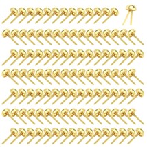 200 Pieces Paper Fasteners Brads, Round Metal Paper Brass Fasteners Brads For Pa - £11.79 GBP