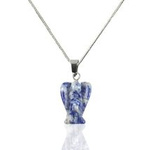 Sodalite CRYSTAL Stone Angel Pendant for Women, Natural Angel Wire Wrapp... - £7.67 GBP