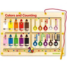 QUOKKA Magnetic Color and Number Maze Toy - Sorting &amp; Counting Matching Game for - £10.05 GBP