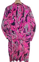 Lilly Pulitzer XL Felizia Bright Navy A Jungle In Here Silk Jersey Dress  - £54.91 GBP