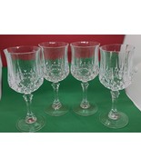 Cristal d&#39; Arques Durand Longchamp Wine 7.25&quot; Tall Glasses Goblet Lot Of 4 - $20.30 CAD