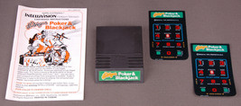 Vtg Intellivision Video Game-Las Vegas Poker &amp; Blackjack-Manuel 2 Ctrlr Overlays - £7.12 GBP