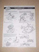 1987 Vintage Air Raiders Thunderclaw Instructions Only Hasbro - £13.86 GBP
