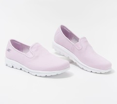 Skechers GOwalk Canvas Slip-On Shoes - Adorn in Lavander 10 M - £34.80 GBP