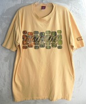 Tower Mens Large Cotton Tshirt Tee Yellow Skater Brand DEFECT - $9.78