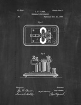 Telegraph Instrument Patent Print - Chalkboard - £6.24 GBP+