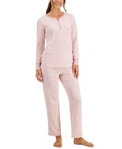 allbrand365 designer Womens Thermal Fleece Printed Pajama Set, X-Small - £31.59 GBP