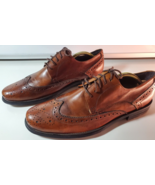 Men&#39;s Wingtip Brown Oxford Leather Dress Shoes Call it Spring 9.5 EUC Nice - £23.35 GBP