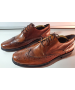 Men&#39;s Wingtip Brown Oxford Leather Dress Shoes Call it Spring 9.5 EUC Nice - £22.46 GBP