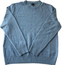 J.Crew Blue Mens Merino Wool Pullover Sweater XL Heather Blue Crewneck Preppy - £24.19 GBP