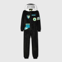 Astronaut Hooded Black Pajamas Boys Child Kid XS 4-5 ,S 6-7 One Piece Union Suit - £19.17 GBP