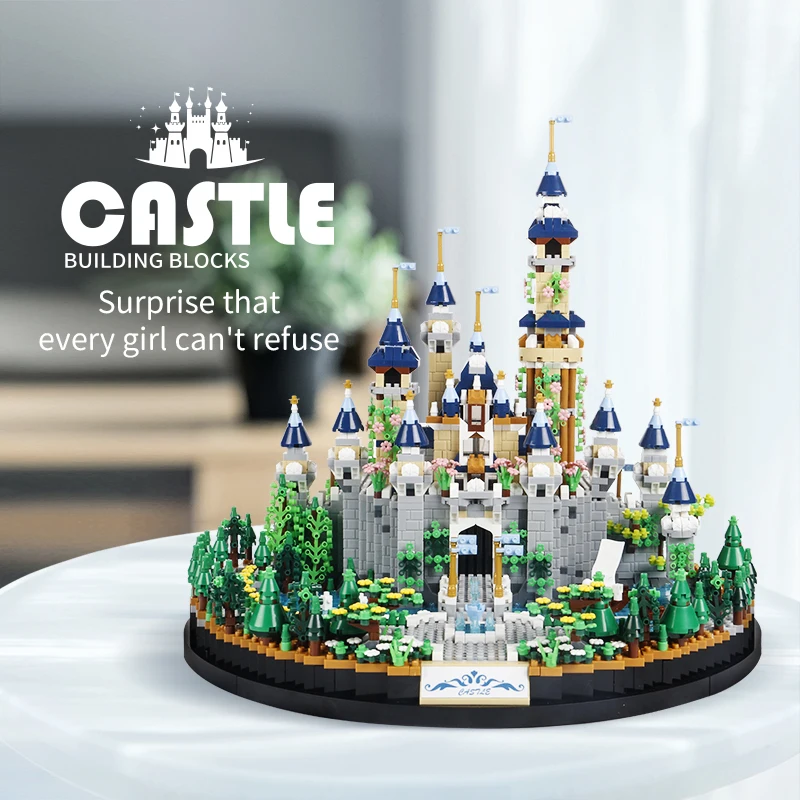 3600PCS Creative City Fairy Tale Princess Castle Building Blocks Micro Particle - £43.40 GBP+