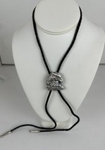 Necklace Bolo Tie Silver Tone Eagle Head Unbranded About 36 Inches Vintage - £29.79 GBP
